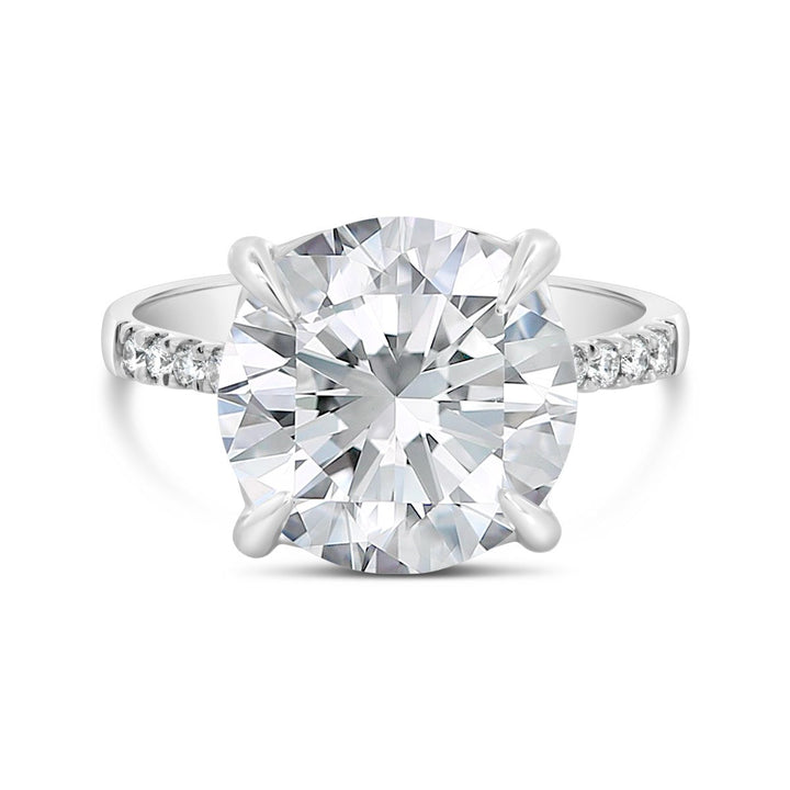 Claw Prongs Pave Diamond Engagement Ring - GSR25257