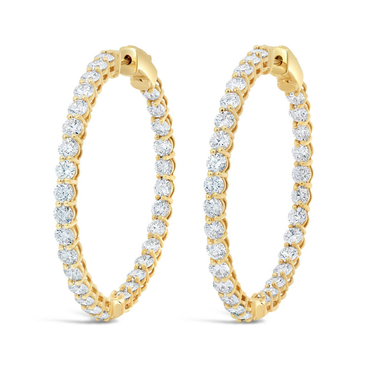 Inside Outside Lab Grown Diamond Hoop Earrings - ME030301