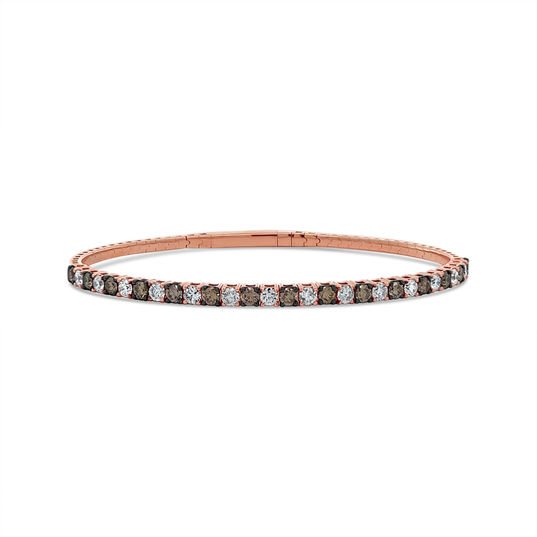 Rose Gold Diamond & Cognac Bangle - BG272CBR