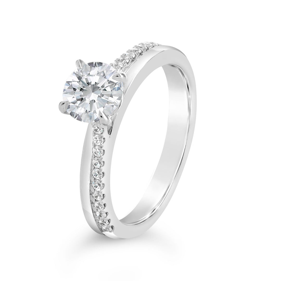 Modern Diamond Engagement Ring - The Diamond Guys