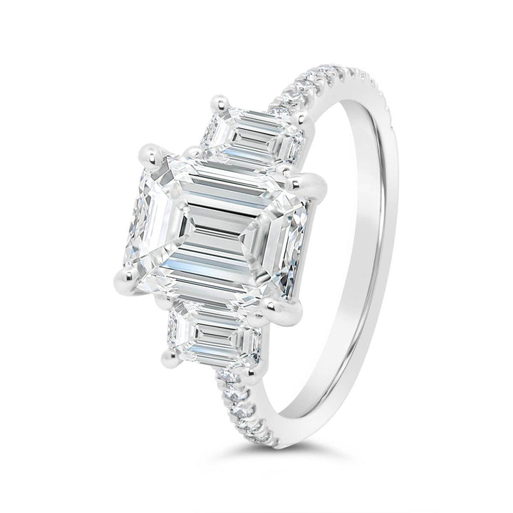 Three Stone Lab Grown Diamond Engagement Ring - EE377 - The Diamond Guys