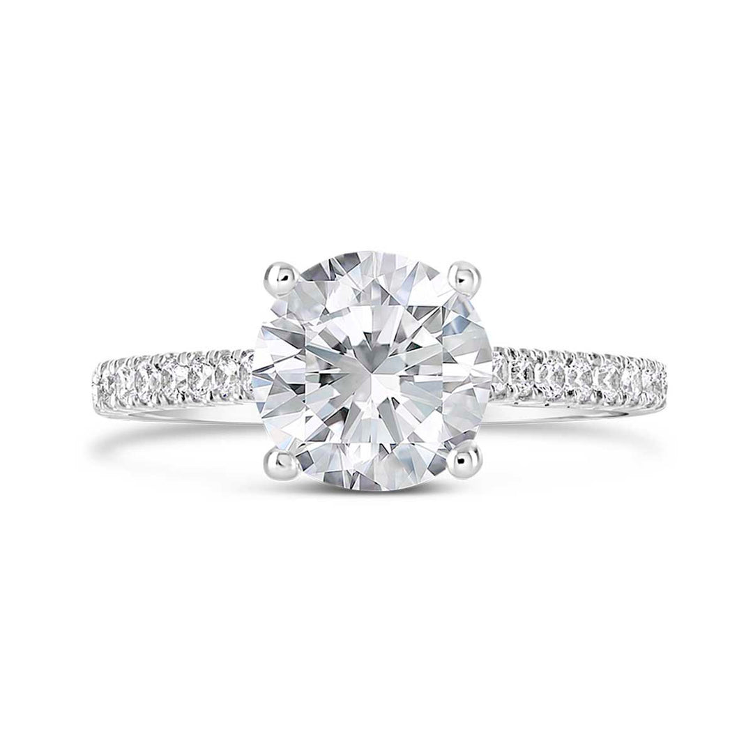 Diamond Engagement Ring Wedding Set - CR4370-S - The Diamond Guys