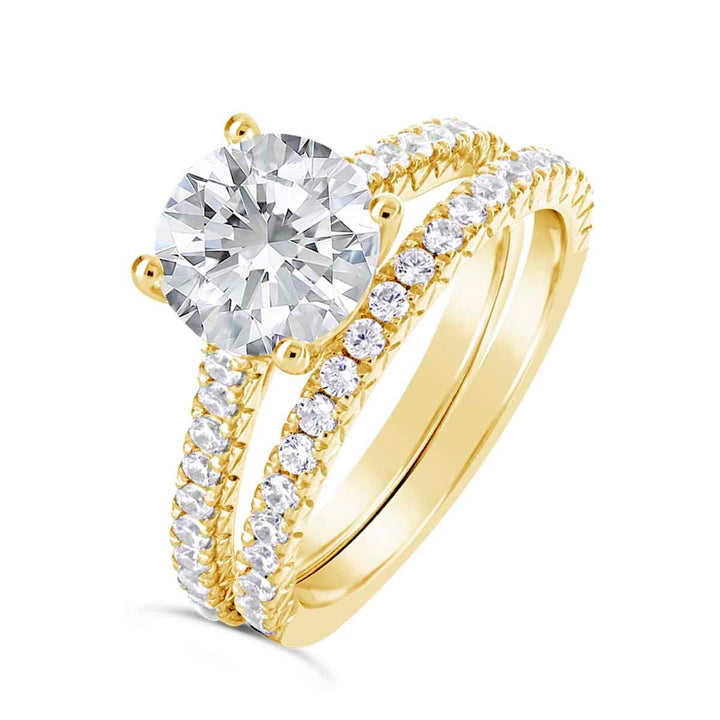 Diamond Engagement Ring Wedding Set - CR4370-S - The Diamond Guys