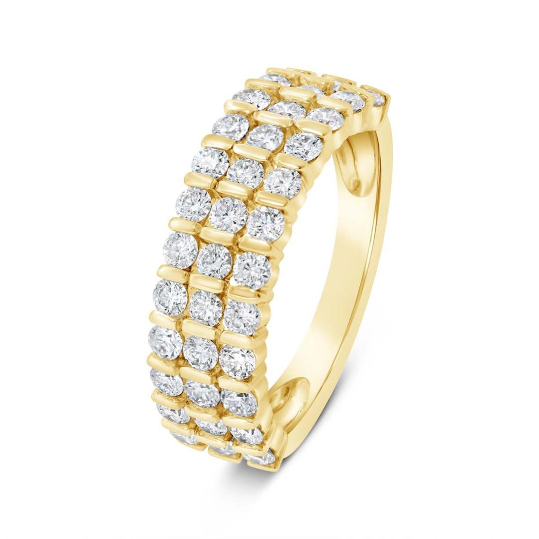 Three Row Diamond Band - AR1702 - The Diamond Guys