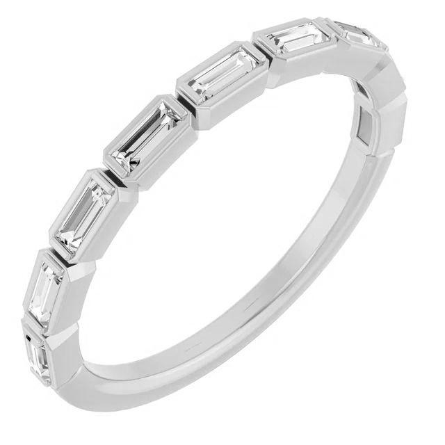 Half Way Set Baguette Diamond Band - 123020 - The Diamond Guys