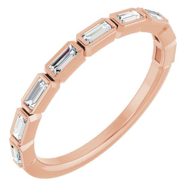 Half Way Set Baguette Diamond Band - 123020 - The Diamond Guys