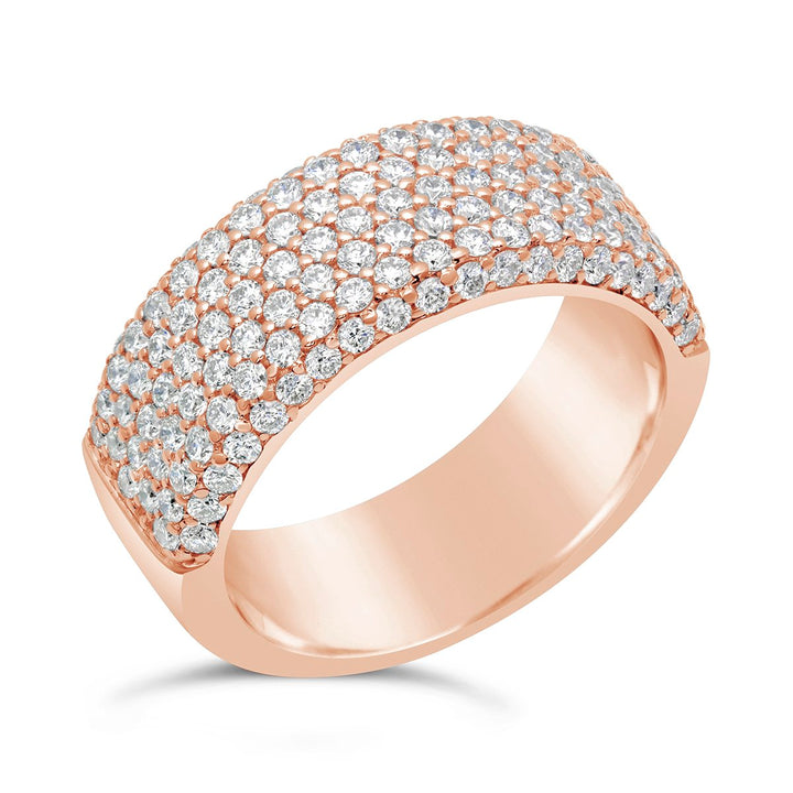 White Gold Diamond Pave Band - MR4356 - The Diamond Guys