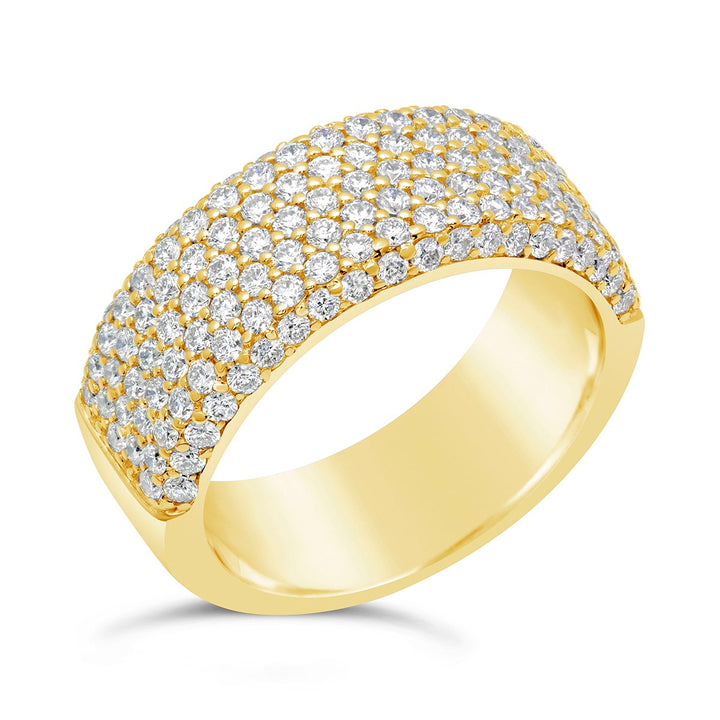 White Gold Diamond Pave Band - MR4356 - The Diamond Guys