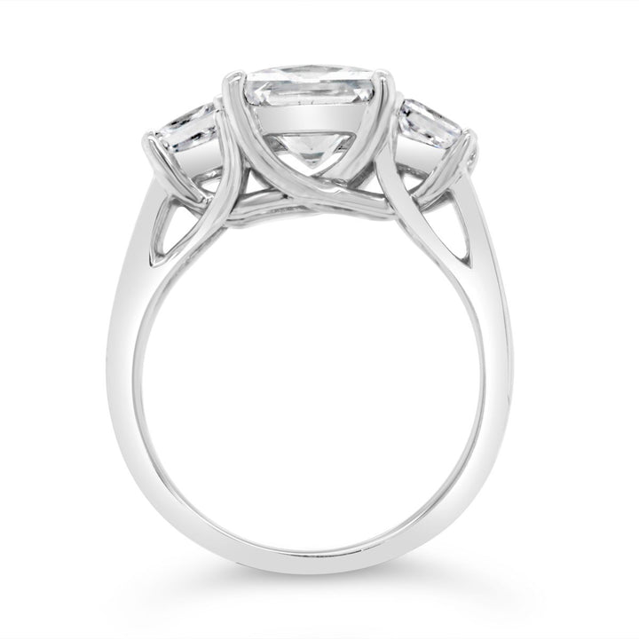 Princess Cut Three Stone Diamond Engagement Ring