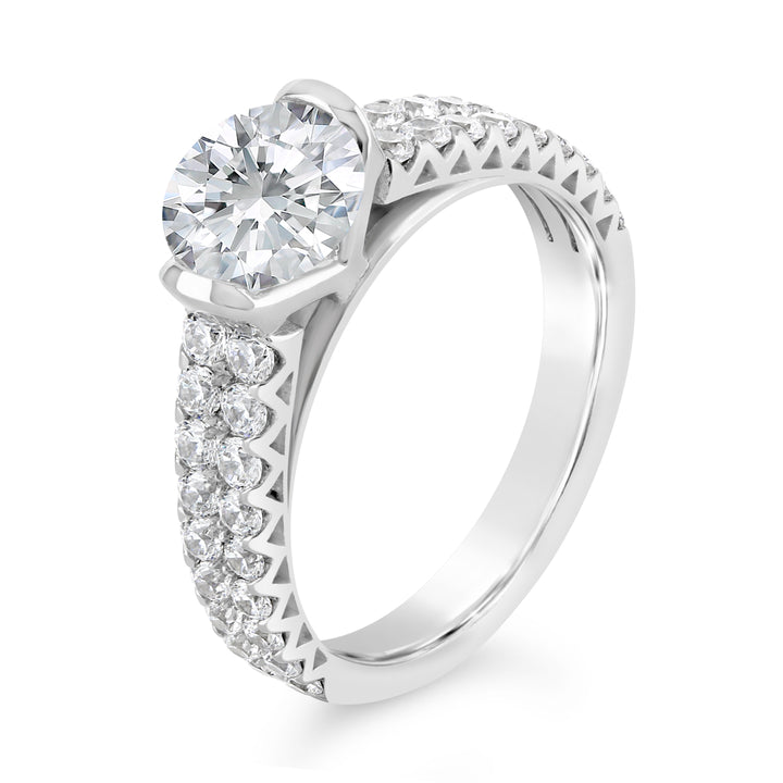 Tension Set Diamond Engagment Ring - YJA8741R