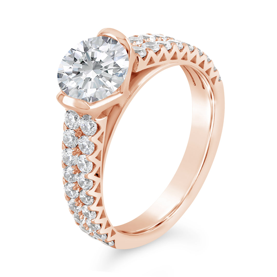 Tension Set Diamond Engagment Ring - YJA8741R