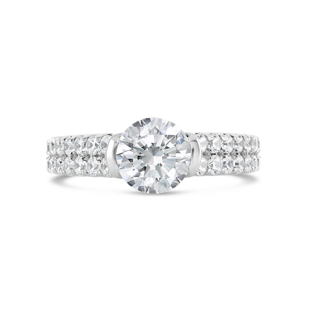 Tension Set Diamond Engagment Ring - YJA8741R