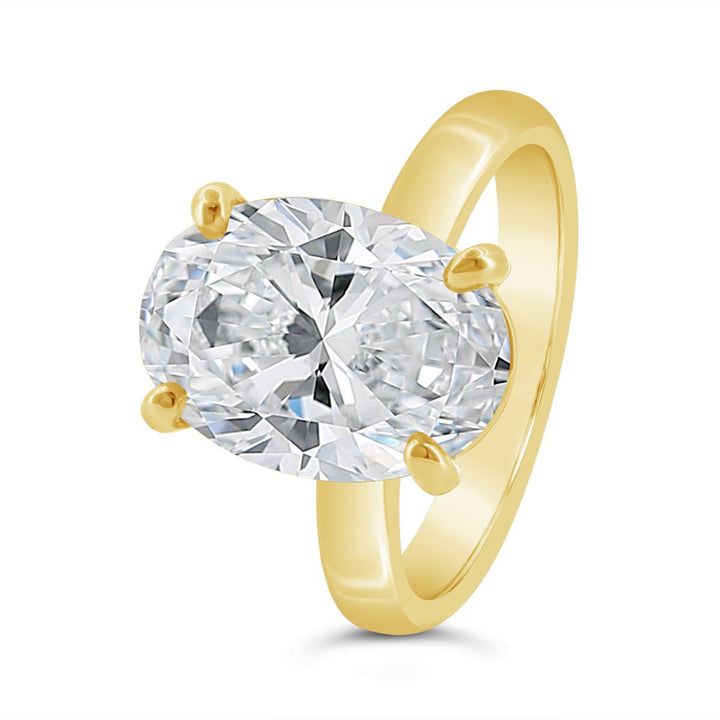 3.10mm Wide Dome Solitaire Engagement Ring - YJC7120R-OV