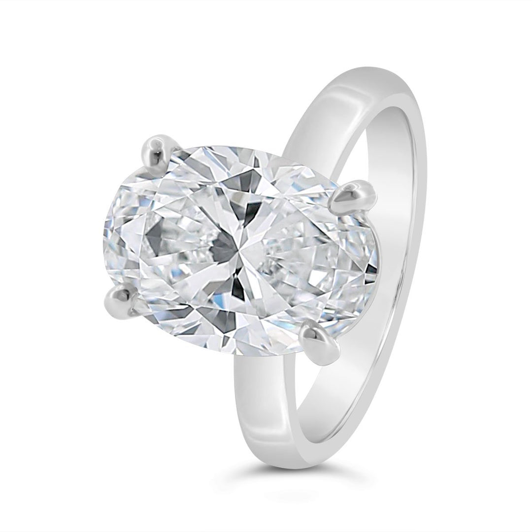 3.10mm Wide Dome Solitaire Engagement Ring - YJC7120R-OV