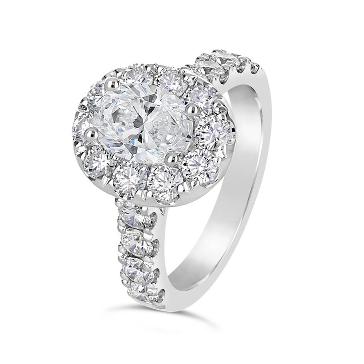 Diamond Halo Engagement Ring