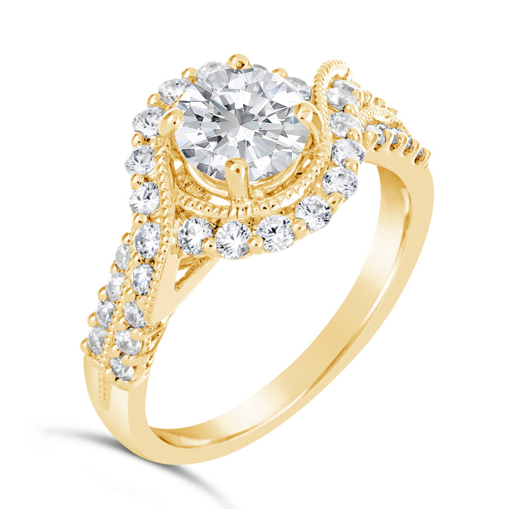 Diamond Halo Engagement Ring - The Diamond Guys