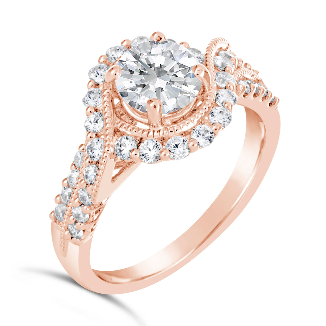 Diamond Halo Engagement Ring - The Diamond Guys