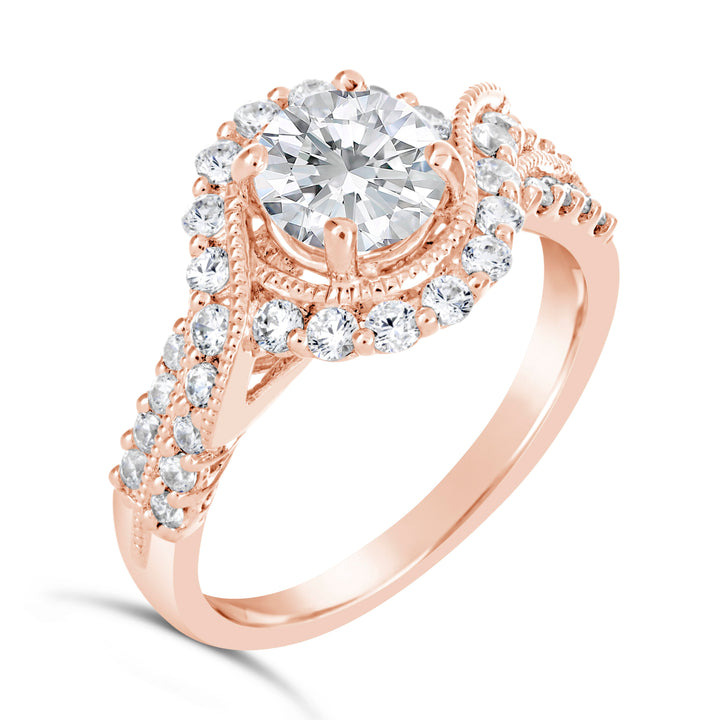 Diamond Halo Engagement Ring - The Diamond Guys