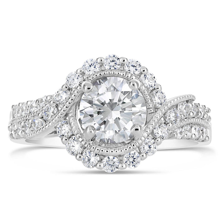 Diamond Halo Engagement Ring - The Diamond Guys