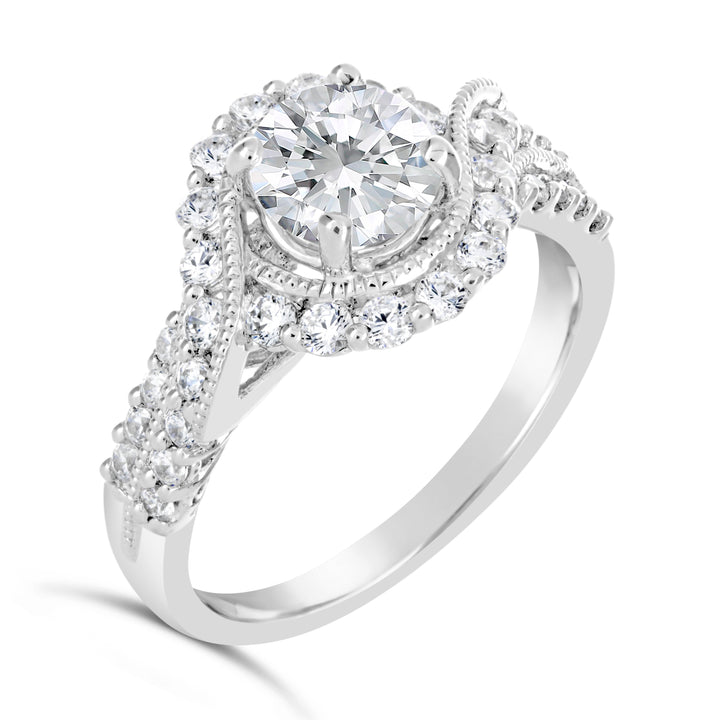 Diamond Halo Engagement Ring - The Diamond Guys