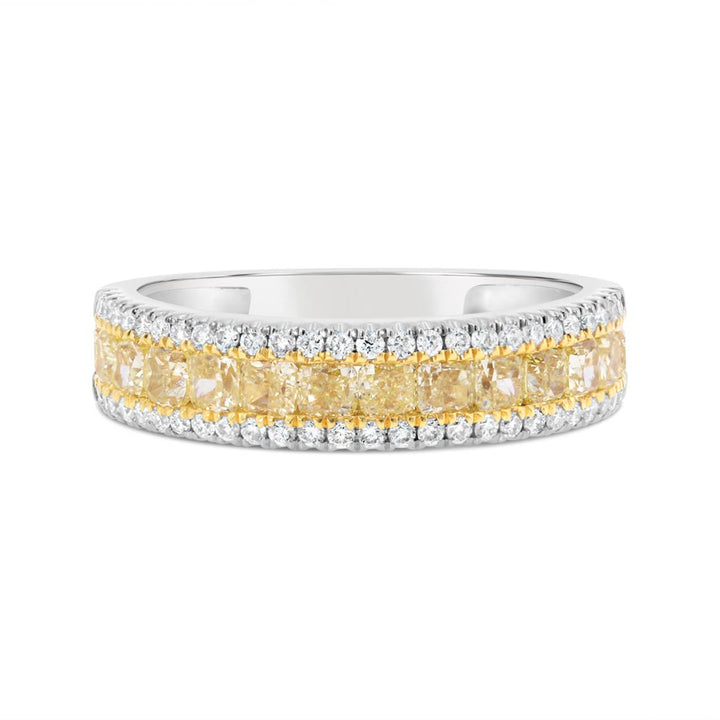 18K White & Yellow Gold Yellow & White Diamond Ring - GR16413 - The Diamond Guys