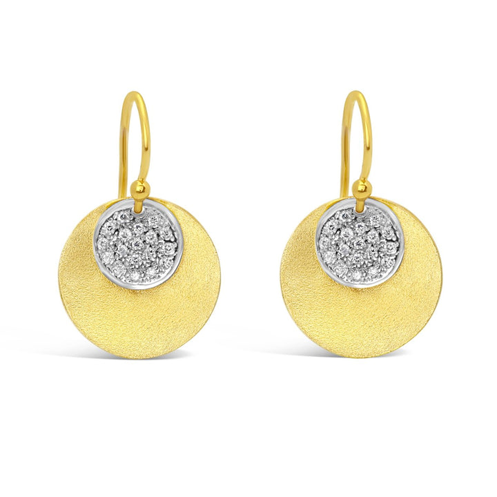 Yellow Gold Diamond Earrings - 6620