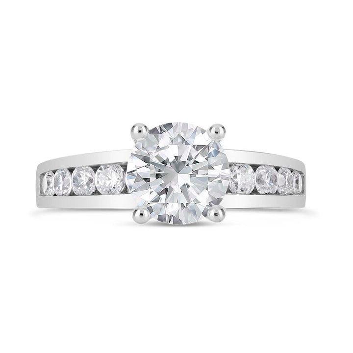 Diamond Channel Set Engagement Ring - The Diamond Guys