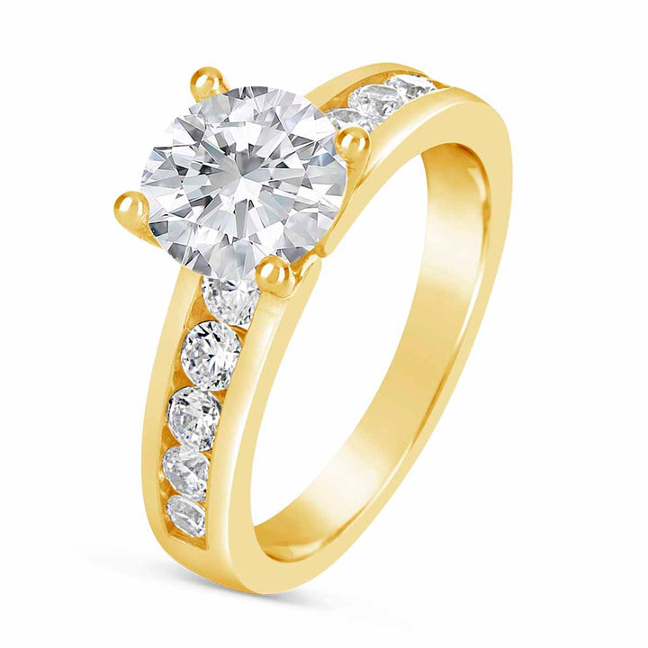 Diamond Channel Set Engagement Ring - The Diamond Guys