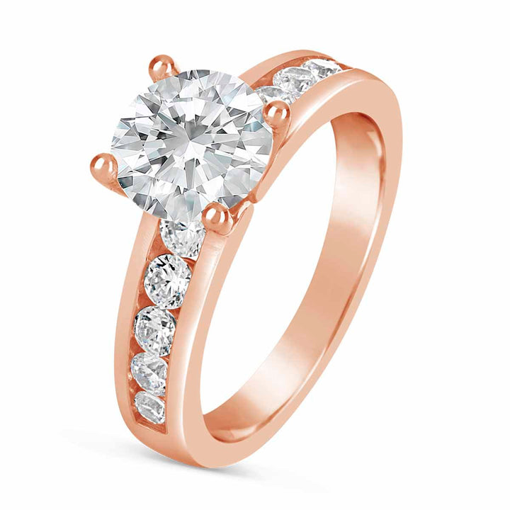 Diamond Channel Set Engagement Ring - The Diamond Guys