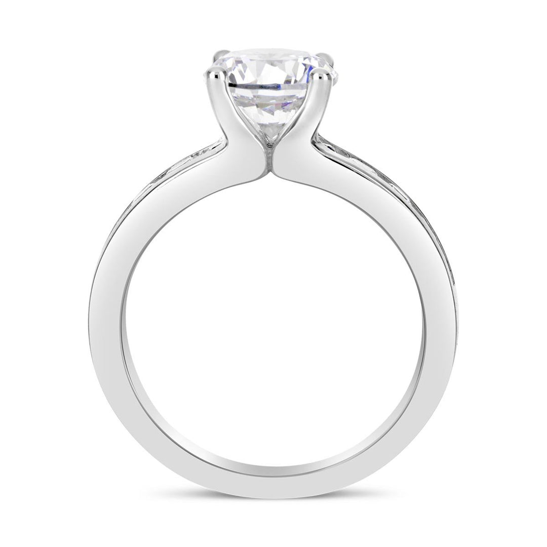 Diamond Channel Set Engagement Ring - The Diamond Guys