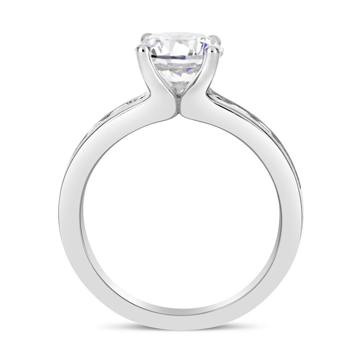 Diamond Channel Set Engagement Ring - The Diamond Guys