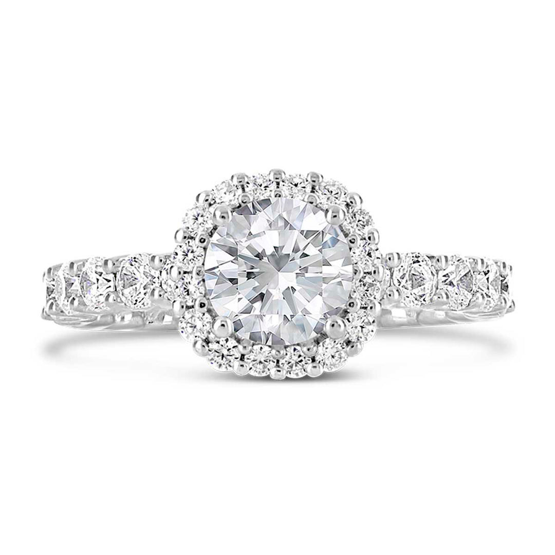 Diamond Halo Engagement Ring - The Diamond Guys
