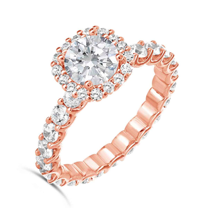 Diamond Halo Engagement Ring - The Diamond Guys