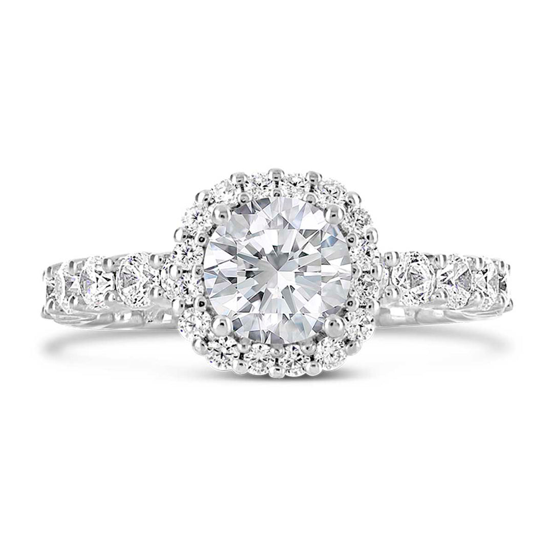 Diamond Halo Engagement Ring