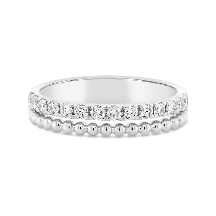 Double Row Diamond Stacking Diamond Ring - MR99115 - The Diamond Guys