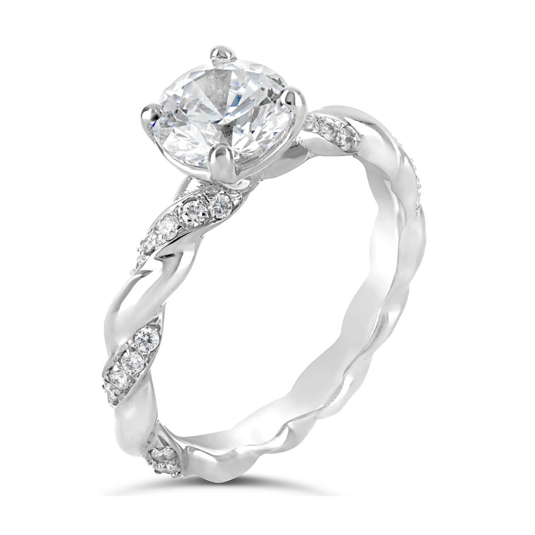 Unique Engagement Ring with Rope Details - The Diamond Guys