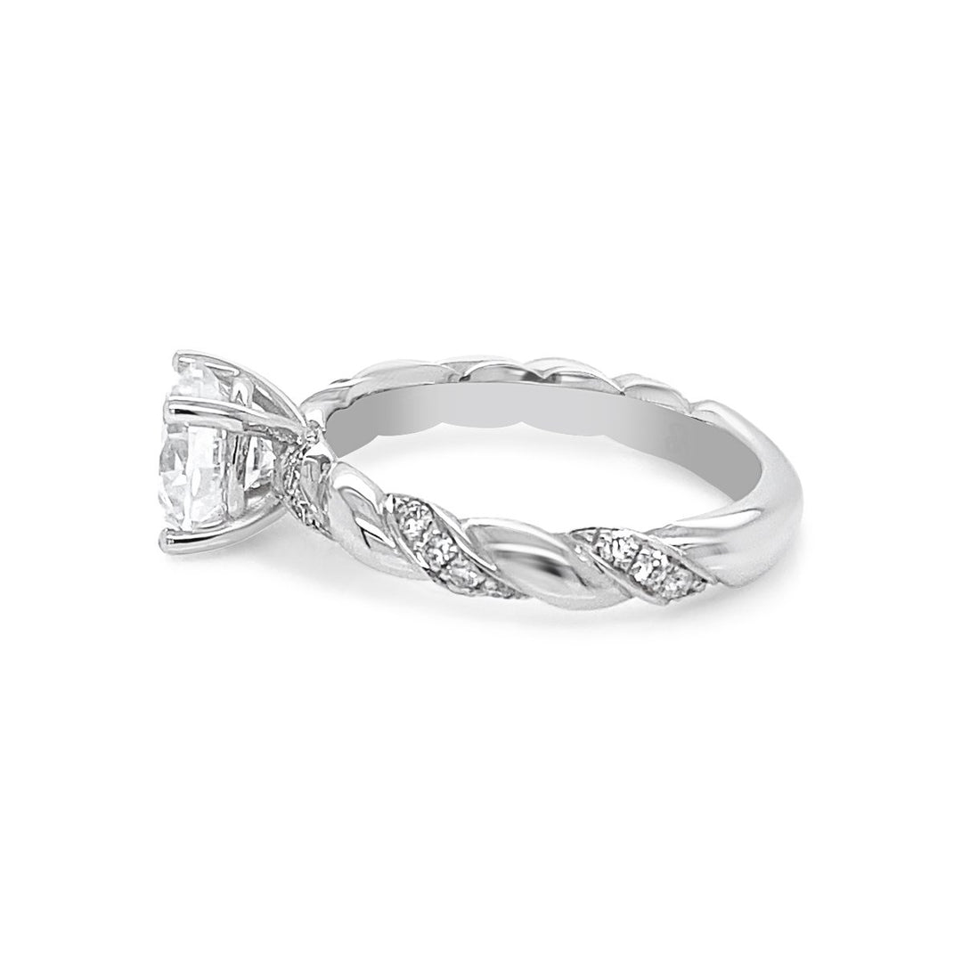 Unique Engagement Ring with Rope Details - The Diamond Guys