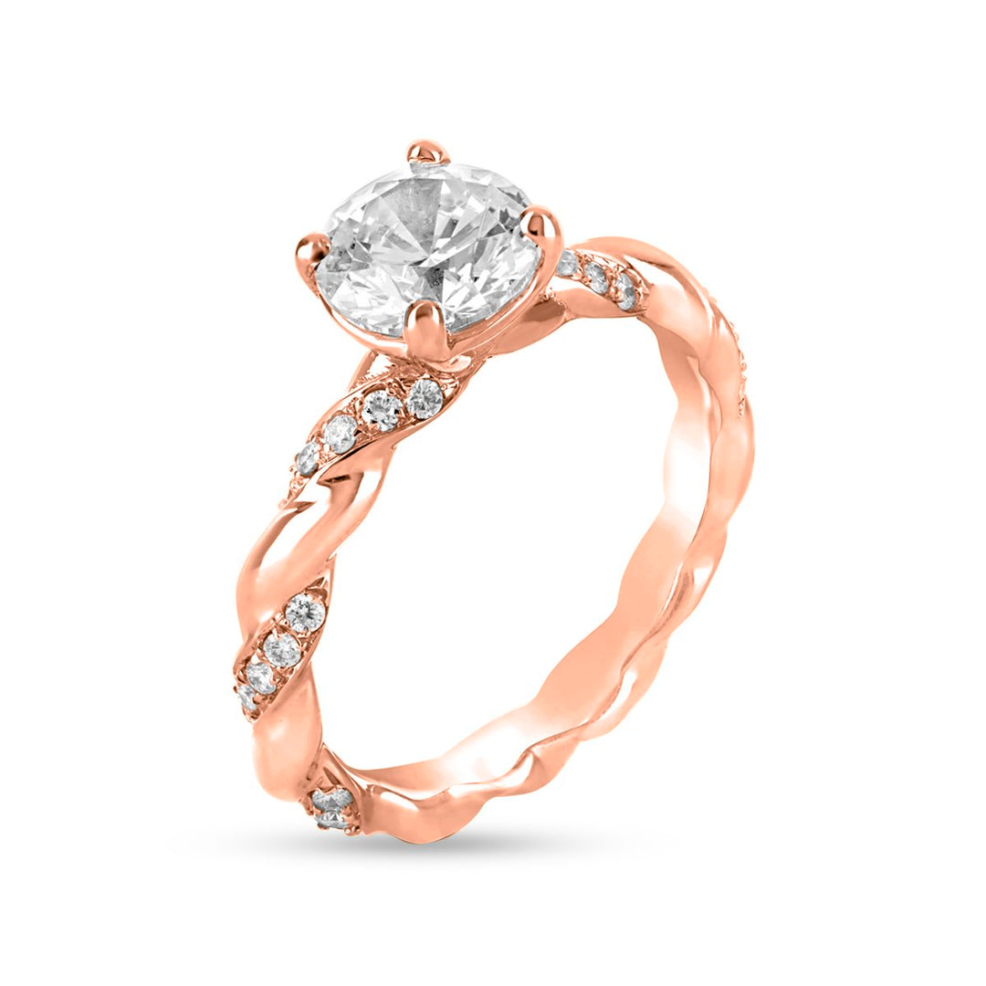 Unique Engagement Ring with Rope Details - The Diamond Guys