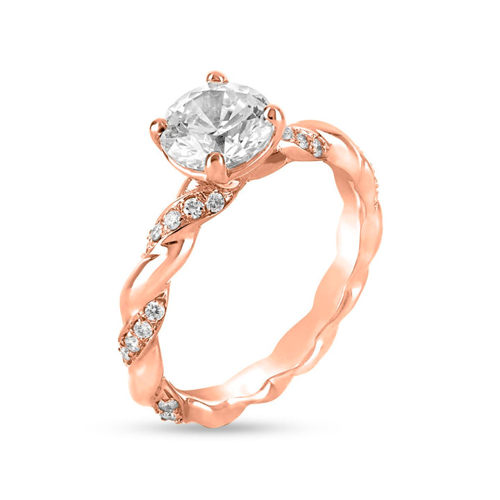 Unique Engagement Ring with Rope Details - The Diamond Guys
