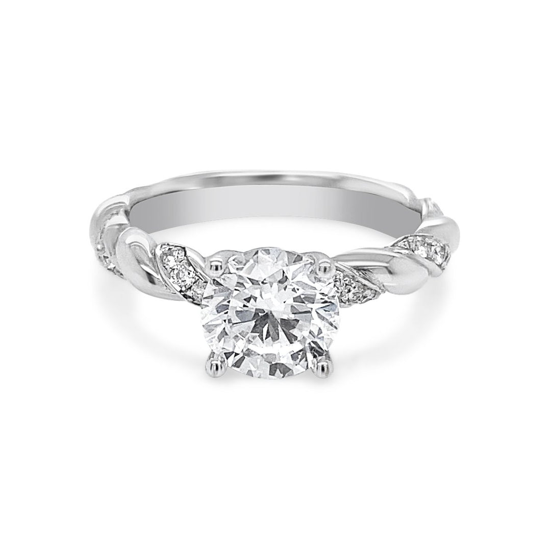 Unique Engagement Ring with Rope Details - The Diamond Guys