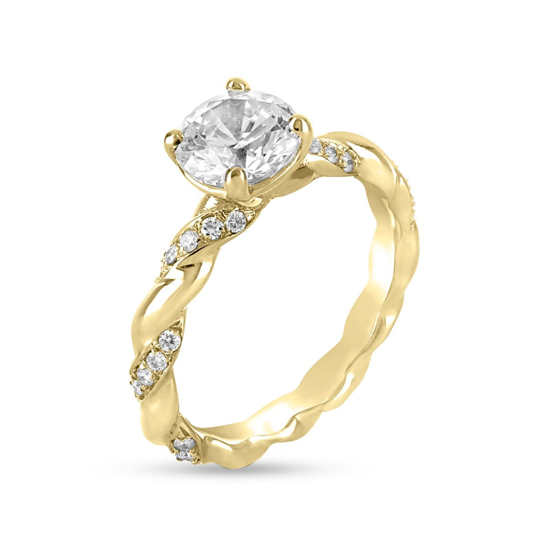 Unique Engagement Ring with Rope Details - The Diamond Guys