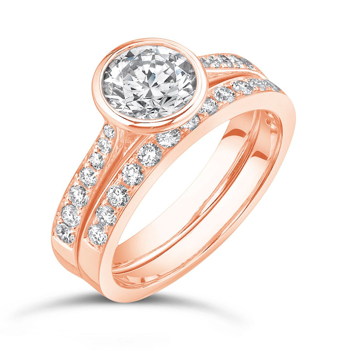 Diamond Engagement Ring Wedding Set - GR05886 - The Diamond Guys