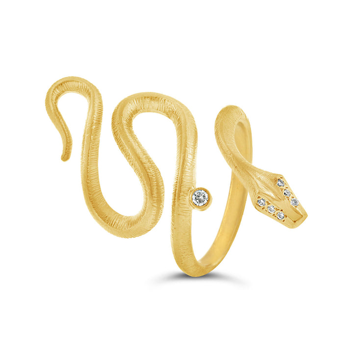 Diamond Snake Ring w/ Matte Finish