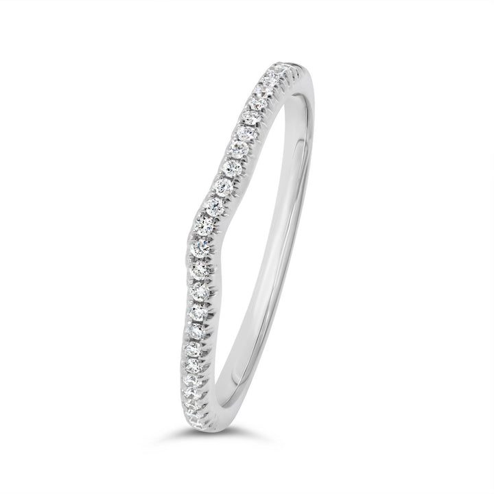 Half Way Set Contour Diamond Band - AR3096-B - The Diamond Guys