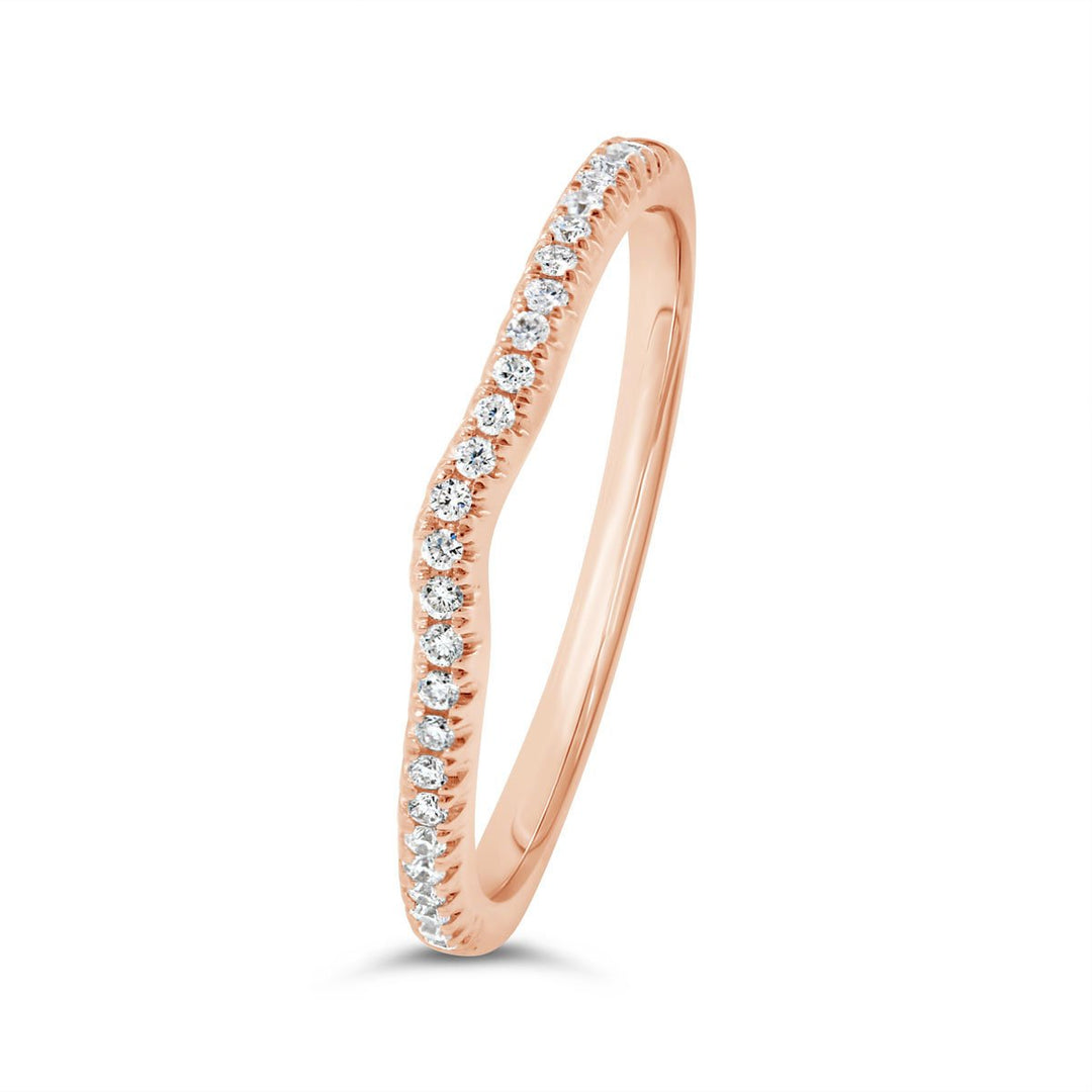 Half Way Set Contour Diamond Band - AR3096-B - The Diamond Guys