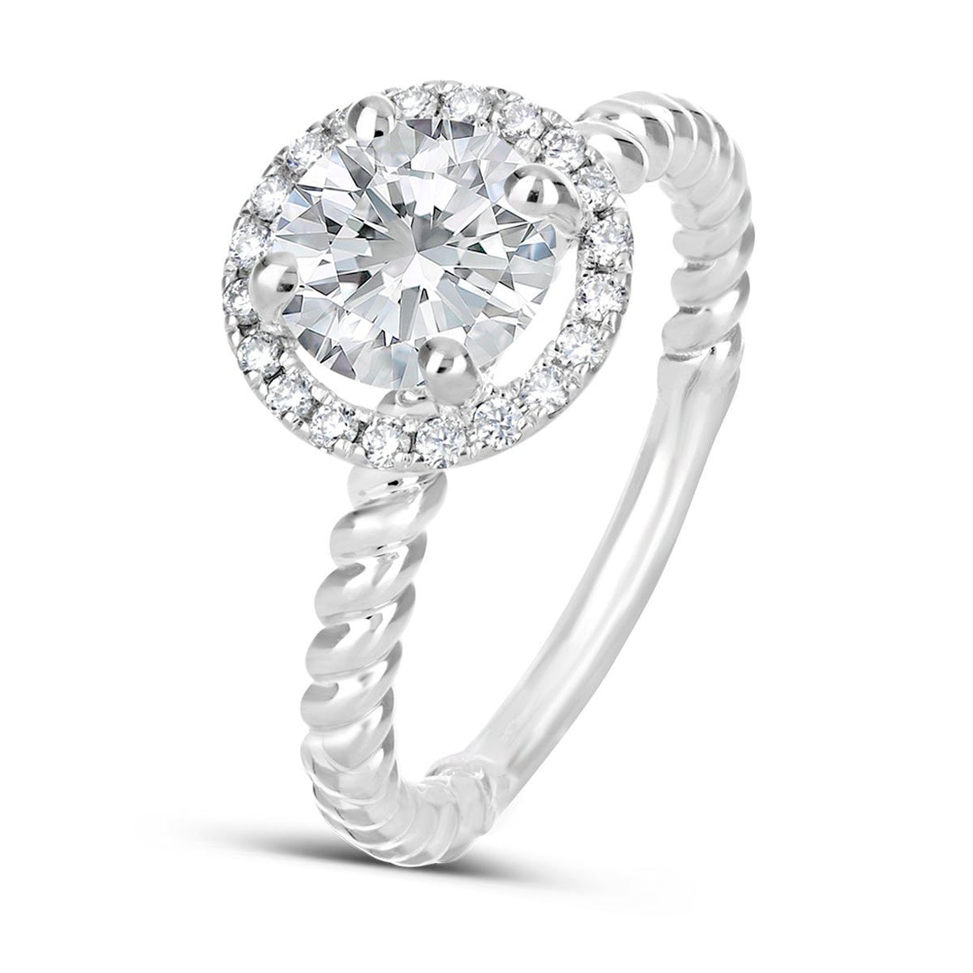 Diamond Halo Engagement Ring - The Diamond Guys