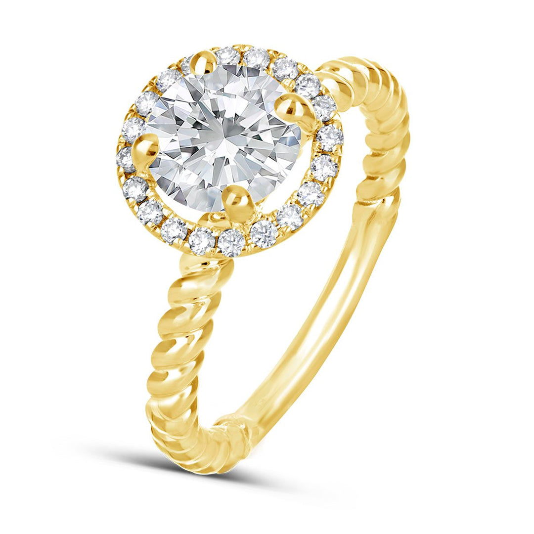 Diamond Halo Engagement Ring - The Diamond Guys