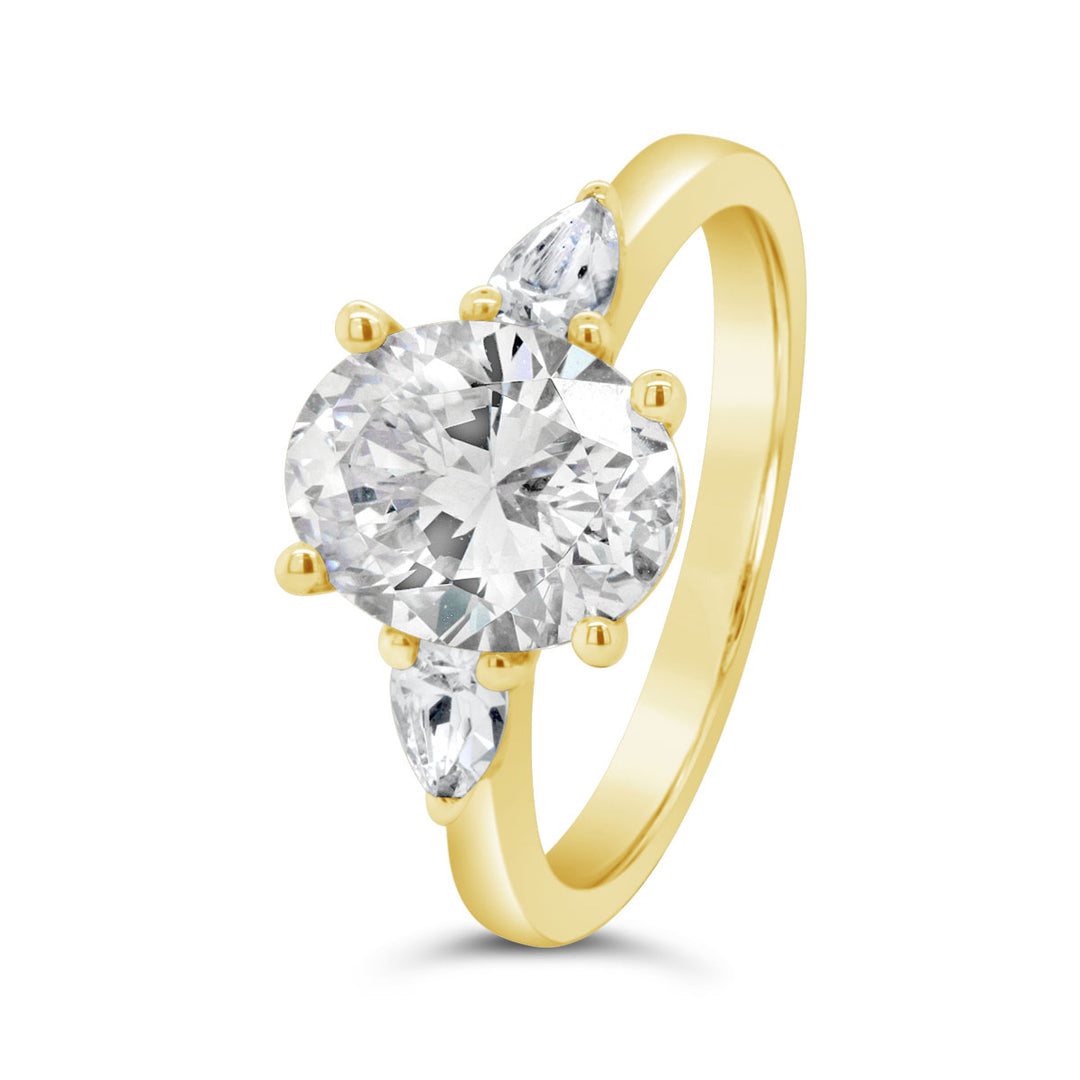 Three Stone Diamond Engagement Ring