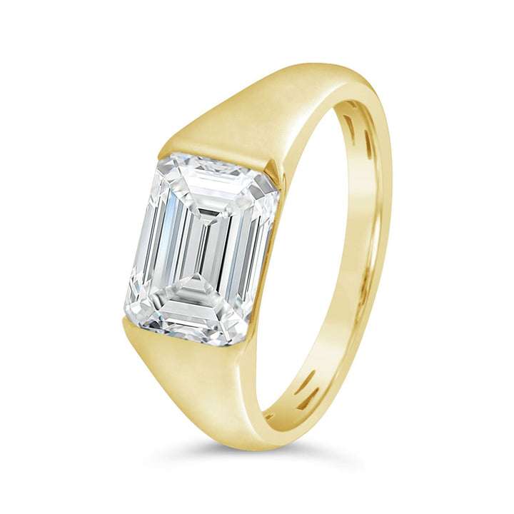 Lab Grown Diamond East to West Half Bezel Set