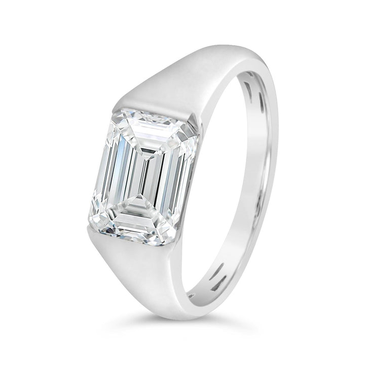 Lab Grown Diamond East to West Half Bezel Set